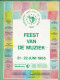 Sticker - FEEST VAN DE MUZIEK - 1985 - Europees Jaar Van De Muziek - Aufkleber