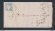 1861 PROVINCE NAPOLETANE, N° 20K ,2 Grana AZZURRO CHIARO, Con Filetto Di Inquadratura In Alto , Su Bella Busta , Ampi M - Naples