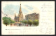 Lithographie Berlin-Charlottenburg, Blick Zur Kaiser-Wilhelm-Gedächniskirche  - Charlottenburg