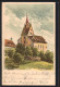 Lithographie Basel, Kirche St. Crischona  - Bâle