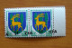 Réunion CFA : Guéret Maury N° 376 En Paire BDF Avec Impression En Biais Et à Cheval - Unused Stamps