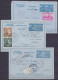 Lot De 9 Aérogrammes / Enveloppes-lettres Oblit. CHARLEROI, BRUXELLES, IXELLES Pour Destination Diverses Monaco, Suisse, - Andere & Zonder Classificatie