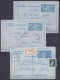 Lot De 9 Aérogrammes / Enveloppes-lettres Oblit. CHARLEROI, BRUXELLES, IXELLES Pour Destination Diverses Monaco, Suisse, - Sonstige & Ohne Zuordnung