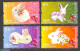 Hong Kong 2023 Year Of The Rabbit 4v, Mint NH, Nature - Various - Rabbits / Hares - New Year - Unused Stamps