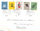 Netherlands 1956 Olympic Games 5v, Sent On First Day Of Issue, First Day Cover, Sport - Olympic Games - Cartas & Documentos