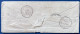 Lettre 16 MARS 1862 N°14 20c Bleu Oblitéré Bouchon + Dateur Double étoile De Paris Pour LA QUEUE EN BRIE - 1853-1860 Napoléon III.