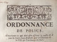 CONTRE INCENDIES PETARDS FUSEES PISTOLETS ARMES A FEU ORDONNANCE DE POLICE AUX HABITANTS DE PARIS 1741 - Decrees & Laws