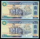 Iran (1981) 10000 Rials 2 Banknotes Consecutive Serial Numbers P-134b UNC - Irán