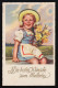Mädchen Dirndl Hut Und Glockenblumen, Beste Wünsche Muttertag, Graz 7.5.1951 - Fête Des Mères