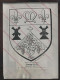 HEREALDISME - PARIS - BLASON DE LA COMMUNE LIBRE DE MONTMARTRE EN 1943 - FORMAT 18 X 13 CM - Autres & Non Classés