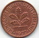 1 Pfennig 1977F (photo De Pile Unique Pour Toute Les Pièces) - 1 Pfennig