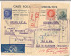 Carte Postale Commémorative Poste Aérienne 1943 Destination ( Palma Ile Majorque )( Baléares ) + 2 Censures + Vignette - Avions