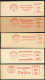 EMA - MACHINE A AFFRANCHIR / 1960's ALLEMAGNE 15 SPECIMEN FRANCOTYP DIFFERENTS SUR CARTON D'ESSAI / 3 IMAGES - Franking Machines (EMA)