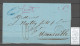 France -Lettre Du Paquebot De La Méditerranée  EGYPTUS  -1855 - Constantinople Pour Marseille - Maritime Post