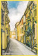 84 Carpentras La Rue Du Saule 1995 Peinture De Leopold Reynier Illustrateur Peintre - Carpentras