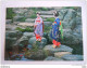 Japan Japon Maiko Or Dancing Girls Of The Traditional Japan Are Seen Feeding Carps Circulée Used 1988 - Altri & Non Classificati