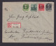 Aldeutschland Bayern R Brief MIF König Ludwig Aufdruck München Frankfurt Rs. Mit - Enteros Postales