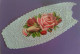 Lot CHROMO ANCIEN DECOUPIS SUR PAPIER DENTELLE Main De Femme Tenant Bouquet Fleur Rose Bleue Panier STYLE CANIVET - Sonstige & Ohne Zuordnung