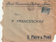 LETTERA 1915 C.20 SS 15 BANCA COMMERCIALE - PERFIN - SS SPOSTATA (XT3232 - Storia Postale