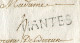 "FRANKREICH" 1741, Frueher Vorphilabrief Mit L1 "NANTES", Rs. Lacksiegel (B1180) - 1701-1800: Precursors XVIII