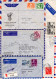 Schweiz 1947/56, 5 Luftpost Briefe N. USA M. Versch. Frankaturen, 1mal Reko! - Covers & Documents