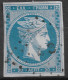 GREECE 1862-67 Large Hermes Head Consecutive Athens Prints 20 L Sky Blue Vl. 32 A / H 19 A With Dotted Cancellation 43 - Usati