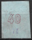 GREECE 1868-69 Large Hermes Head Cleaned Plates Issue 40 L Grey Mauve On Blue Vl. 40 A / H 28 A Position 102 - Used Stamps