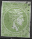 GREECE 1872-76 Large Hermes Head Meshed Paper Issue 5 L Yellow Green Vl. 53 A / H 39 B - Used Stamps