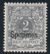 MiNr. 52 SP Mit Aufdruck "Specimen" , * MH (Falzreste) - Unused Stamps