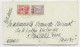 ROMANIA 2 LEI+ 2EI LETTRE COVER 1923 TO FRANCE - Briefe U. Dokumente