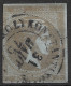 GREECE 1872-76  Large Hermes Meshed Paper Issue 40 L Bistre On Blue Vl. 56 F / H 42 I B With KΩNΣTANTINOYΠOΛIΣ (TOYPKIA) - Gebruikt