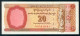 MYANMAR BURMA 20 DOLLARS 1996 FOREIGN EXCHANGE CERTIFICATE FX4 - Myanmar