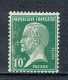 170 Pasteur 10 C. Vert Taches Blanches Luxe - 1922-26 Pasteur