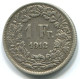 1 FRANC 1913 SCHWEIZ SWITZERLAND Münze #WW1124.D.A - Sonstige & Ohne Zuordnung