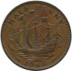 HALF PENNY 1946 UK GROßBRITANNIEN GREAT BRITAIN Münze #AG821.1.D.A - C. 1/2 Penny