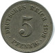 5 PFENNIG 1908 A DEUTSCHLAND Münze GERMANY #DB152.D.A - 5 Pfennig