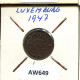 25 CENTIMES 1947 LUXEMBURGO LUXEMBOURG Moneda #AW649.E.A - Luxemburg