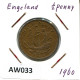HALF PENNY 1960 UK GROßBRITANNIEN GREAT BRITAIN Münze #AW033.D.A - C. 1/2 Penny