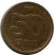 50 ORE 1989 DINAMARCA DENMARK Moneda Margrethe II #AX393.E.A - Danimarca