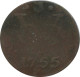 1755 UTRECHT VOC DUIT NIEDERLANDE OSTINDIEN NY COLONIAL PENNY #VOC1065.8.D.A - Dutch East Indies