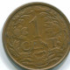 1 CENT 1954 NETHERLANDS ANTILLES Bronze Fish Colonial Coin #S11014.U.A - Antilles Néerlandaises