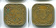5 CENTS 1966 SURINAME Netherlands Nickel-Brass Colonial Coin #S12759.U.A - Surinam 1975 - ...