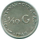 1/10 GULDEN 1948 CURACAO Netherlands SILVER Colonial Coin #NL11908.3.U.A - Curacao
