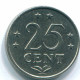 25 CENTS 1979 ANTILLAS NEERLANDESAS Nickel Colonial Moneda #S11648.E.A - Antilles Néerlandaises