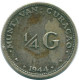 1/4 GULDEN 1944 CURACAO NIEDERLANDE SILBER Koloniale Münze #NL10687.4.D.A - Curaçao