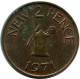 2 PENCE 1971 GUERNSEY Moneda #AX103.E.A - Guernesey
