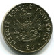 20 CENTIMES 1991 HAITI UNC Coin #W11005.U.A - Haïti