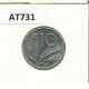10 LIRE 1976 ITALY Coin #AT731.U.A - 10 Liras
