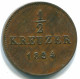 1/2 KREUZER 1854 BAVARIA RARE GERMANY Coin #DE10118.3.U.A - Other & Unclassified