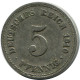 5 PFENNIG 1910 A GERMANY Coin #DB195.U.A - 5 Pfennig